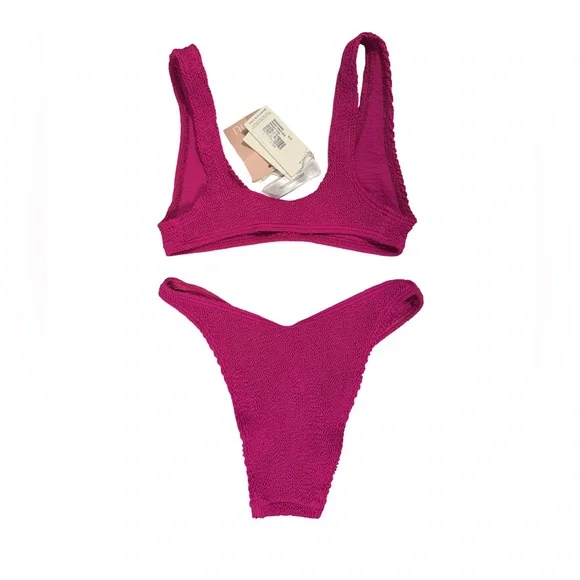 Bond Eye Australia NWT Scout Crop Eco Two Piece Set Bright Pink One Size - Picture 4 of 5